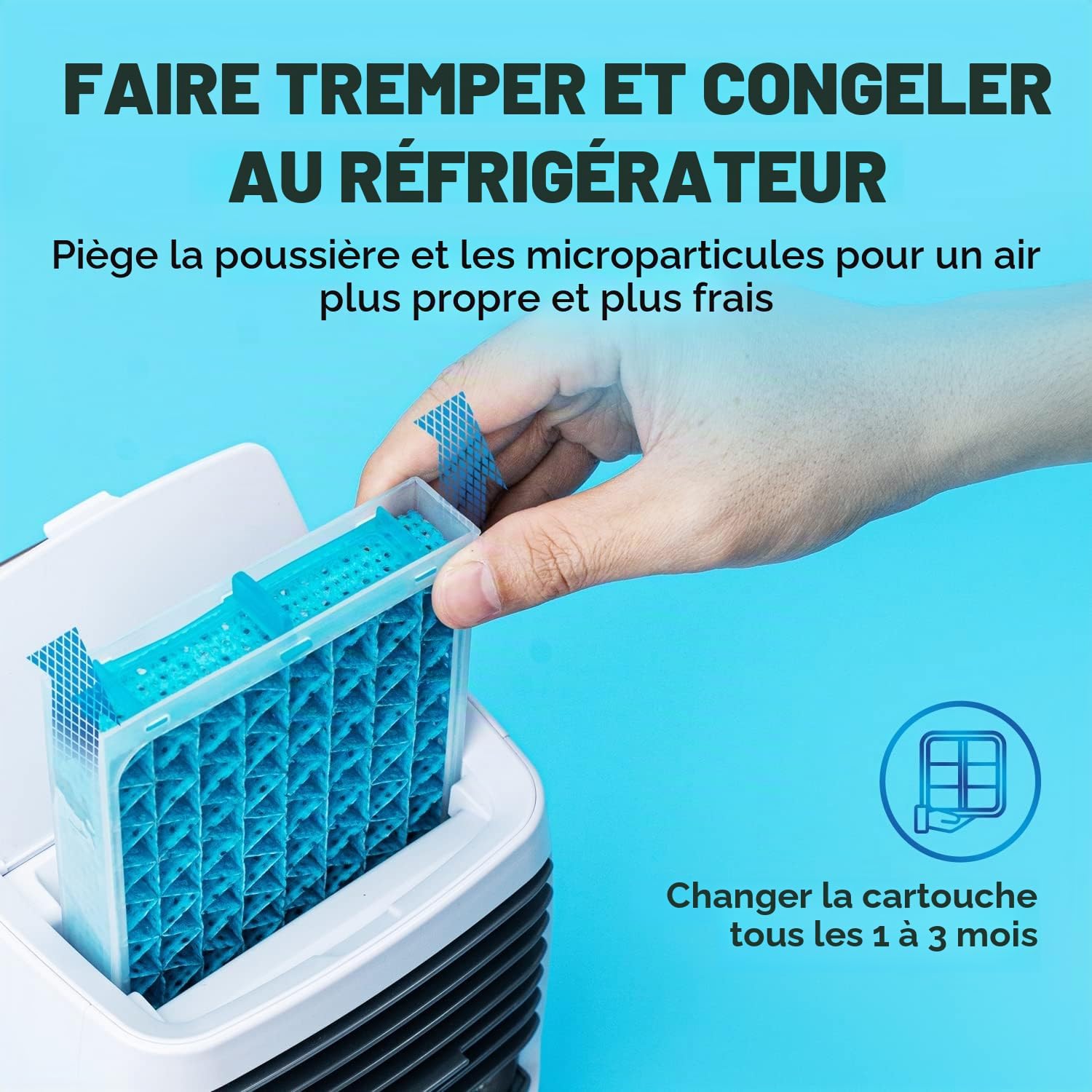  ChillWell Refroidisseur D'air Par évaporation 2.0 Pour Pièce – Mini Refroidisseur De Marais Portable à 4 Vitesses Avec Humidificateur | Unité De Refroidissement Personnelle Intérieure Dans La Chambre,