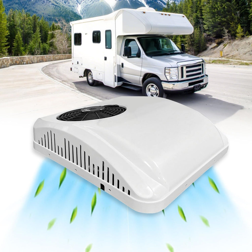 GENERIC Climatiseur 9500 BTU Pour Camping-car, Camion, Bateau, Caravane – Unité De Puissance Faible Silencieuse Avec Compresseur à Rouleau Pour Chauffage Et Refroidissement