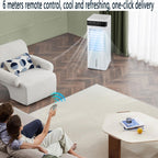GENERIC Rafraîchisseur D'air, Climatiseur, Refroidissement Par Eau Glacée, Humidificateur, 3 Vitesses, Minuterie 12h, économe En énergie, Modèles Mécanique Et Avec Télécommande