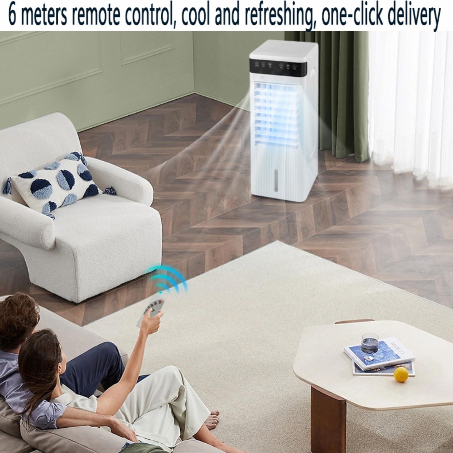 GENERIC Rafraîchisseur D'air, Climatiseur, Refroidissement Par Eau Glacée, Humidificateur, 3 Vitesses, Minuterie 12h, économe En énergie, Modèles Mécanique Et Avec Télécommande