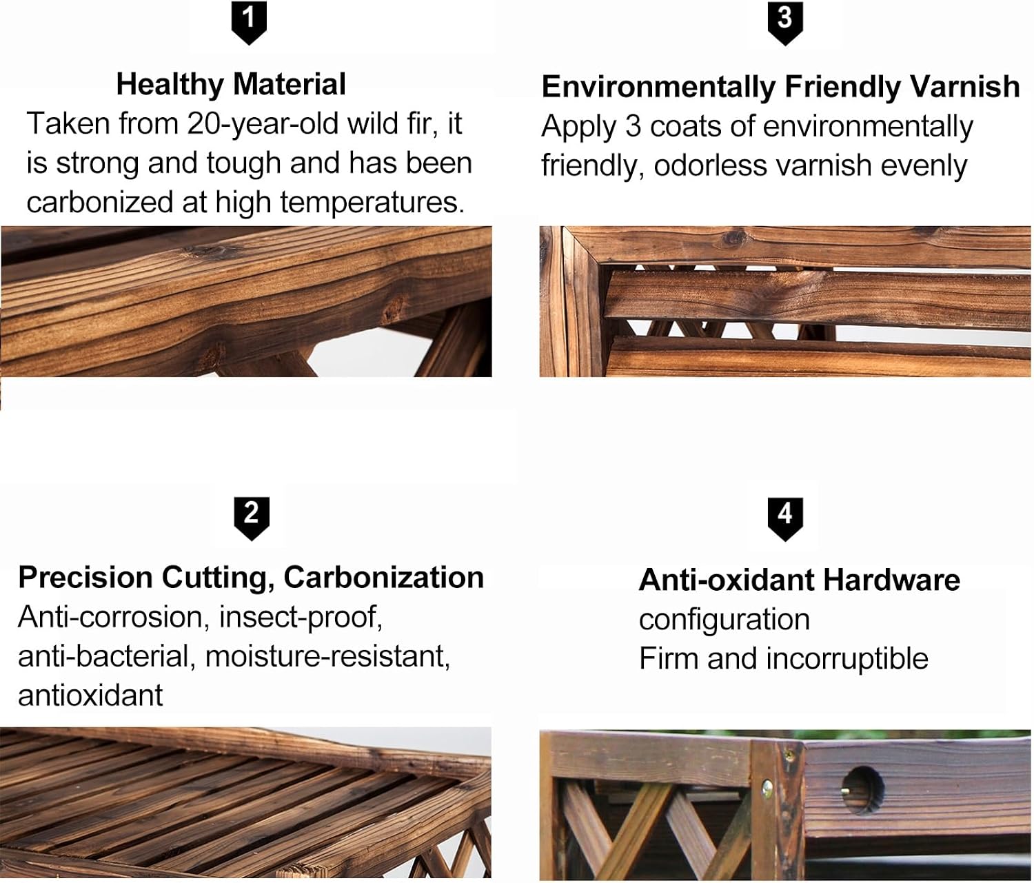 GENERIC Housses De Climatiseur Décoratives En Bois Avec Couvercle Supérieur, Support De Plantes Blanches Pour Une Décoration Extérieure Améliorée