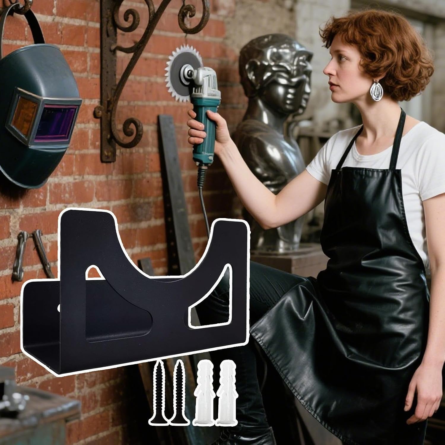  Support Pour La Meuleuse D'Angle | Support De Meuleuse D'Angle Fixation Murale - Organisateur Sécurisé Polyvalent En Fer Pour Outils Électriques Ponceuses Perceuses