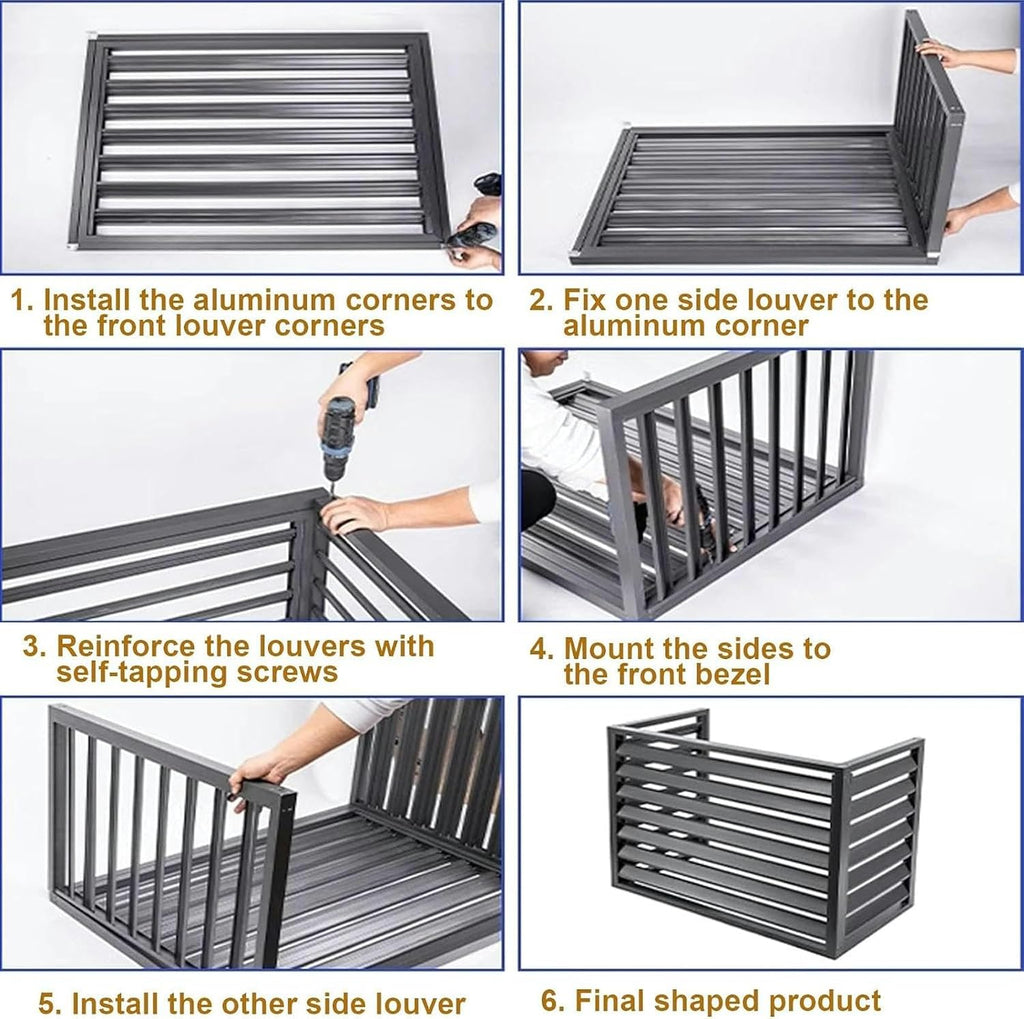  Housse De Protection De Qualité Supérieure Pour Mini Climatisation Divisée – Protection En Aluminium Pour Climatiseur Et Pompe à Chaleur, Housse D'extérieur Résistante Aux Intempéries Pour Unités