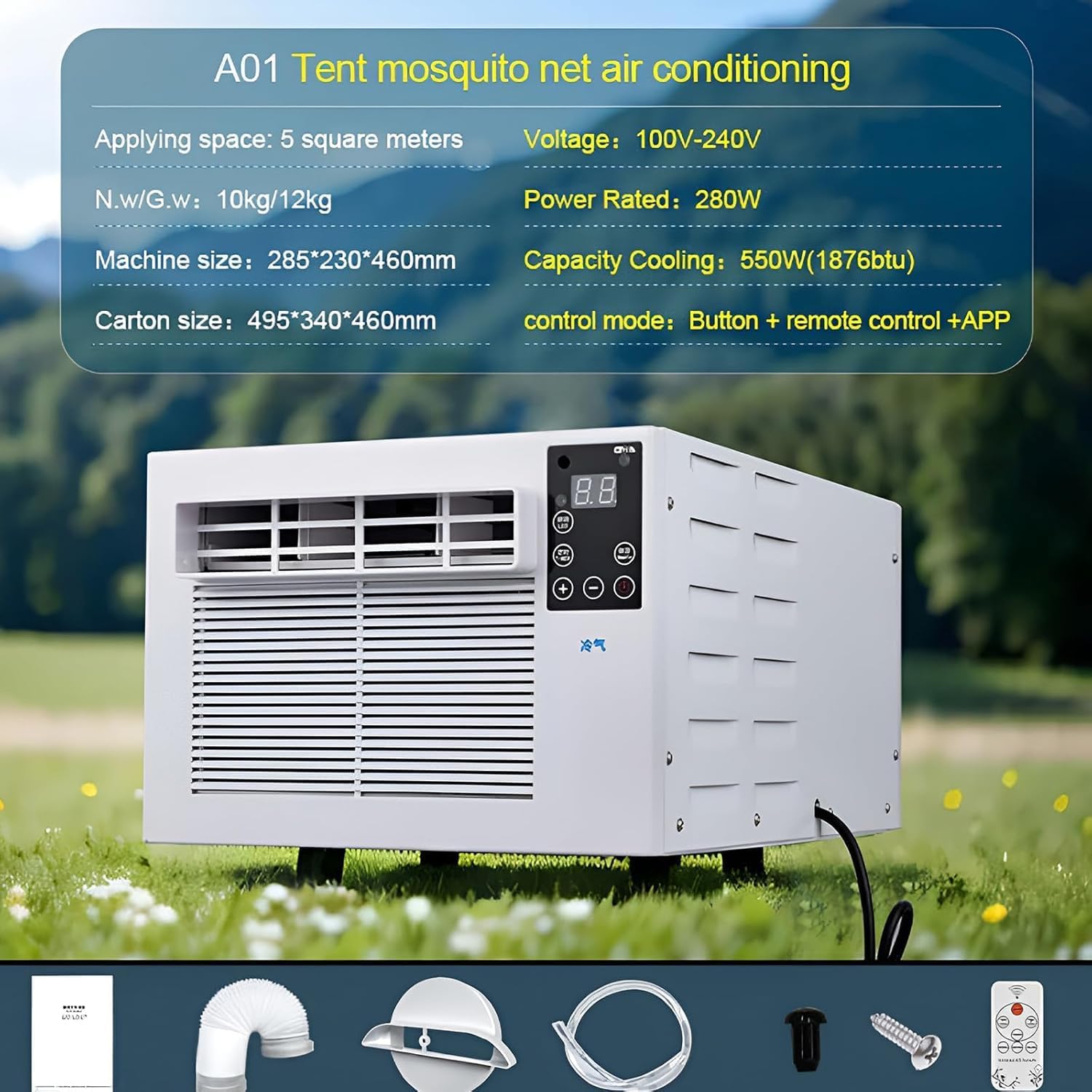  Unité De Climatisation Portable, 550W Refroidissement Personnel Et Déshumidificateur Pour Chambre à Coucher, Dortoir, Location, Cuisine.Refroidissement Rapide, Fonctionnement Calme, Équipé En Énergie,