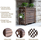  Housse De Protection En Bois Massif Pour Climatisation – Clôture Et Poubelle – Support De Présentation Pour Plantes De Jardin – Grille De Protection Pour Climatiseur Et Pompe à Chaleur – Solution