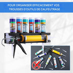  Organisateur De Mastic, Organisateur Mural Pour Tubes De Mastic D'Atelier, Rangement Pour Outils De Professionnels En Rénovation Et Maintenance