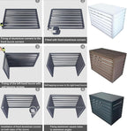  Housse De Climatiseur En Aluminium De Qualité Supérieure Et Protection De Pompe à Chaleur, Mini Bouclier Pour Unité De Climatisation Extérieure, Clôture élégante Pour Dissimuler Les Unités Extérieures