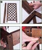  Housse Climatiseur Extérieur Couverture,Couvercle De Climatiseur En Bois Cadre De Support De Climatisation Extérieur Couvercle De Radiateur, Couvercle De Climatiseur Rustique Support De Plante En