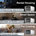  Climatiseur Portable, Refroidissement Rapide Pour Tente, Faible Niveau Sonore, Pour Chambre, Cuisine, Location De Vacances, Dortoir
