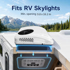  Climatiseur Toit Camping-Car, Clim Silencieuse Pour Van Et Fourgon Aménagé, Télécommande, Installation Sur Toit 12V-Red