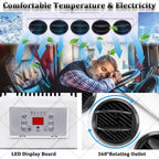 GENERIC Kit De Climatiseur Pour Camping-car, Système Split De Stationnement Avec Volume D'air De 450 M³/h, Refroidissement Rapide Et Silencieux Pour Camions Semi-remorques, Bus Et Caravanes