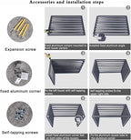 GENERIC Housse De Protection En Alliage D'aluminium Pour Climatiseur Extérieur Résistant Aux Intempéries - 100 X 50 X 70 Cm - Noir
