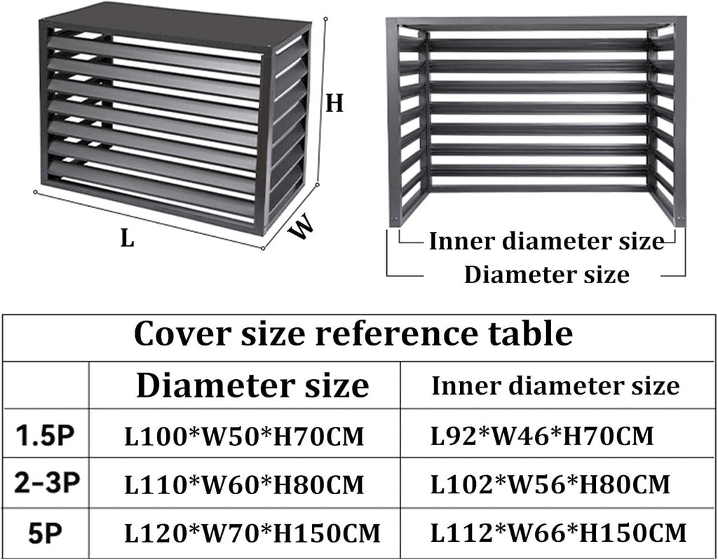  Housse De Protection Imperméable Pour Climatiseur De Fenêtre D'extérieur En Aluminium Robuste Pour Unité De Condensation Et Poubelle - Résistante à La Poussière Et Durable