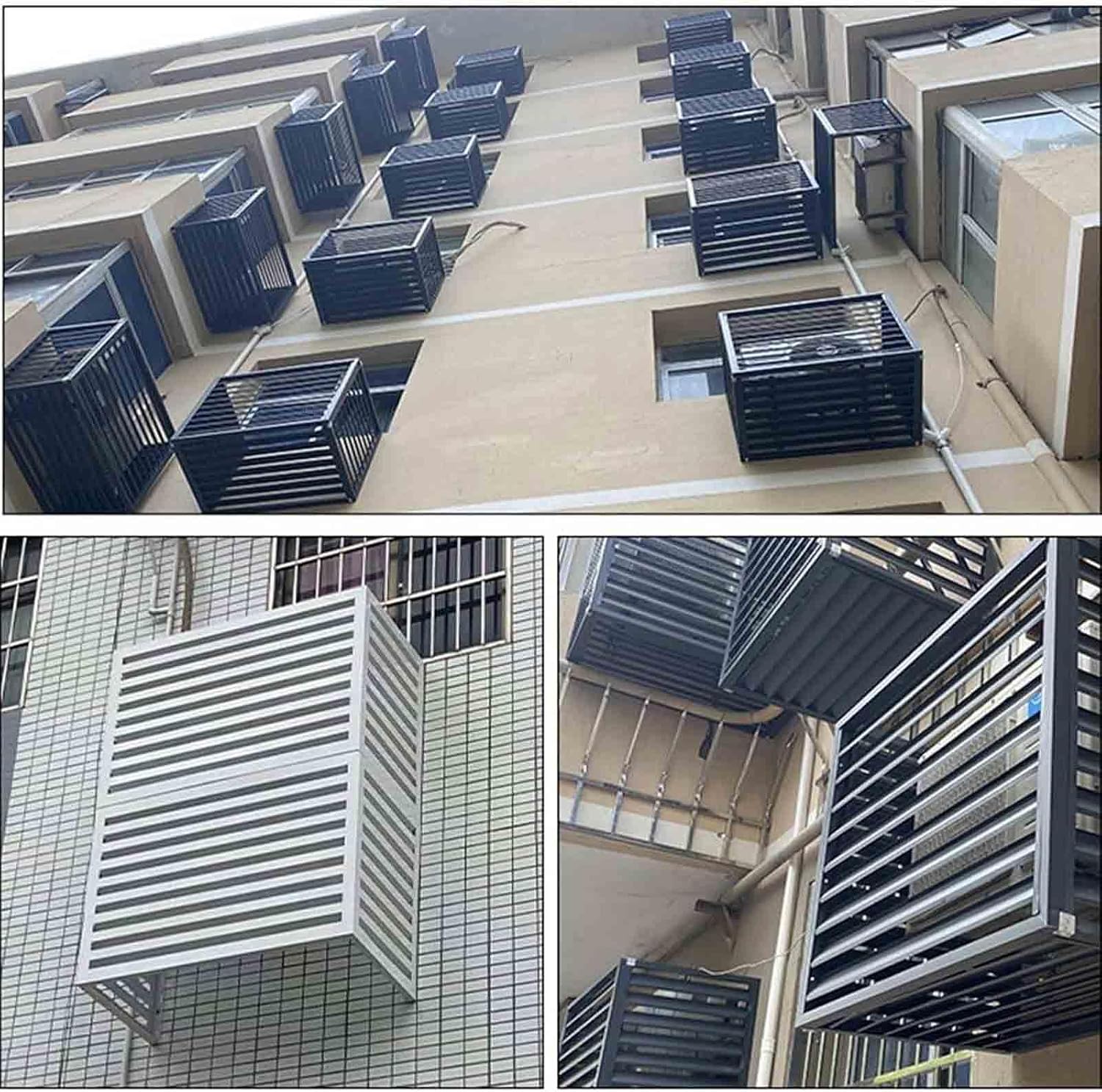  Housse En Aluminium Pour Climatiseur Extérieur, Protection Contre Les Intempéries, Protection Contre Les Intempéries, Protection Contre Le Bruit, Protection Contre Le Bruit Pour L'extérieur