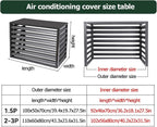 GENERIC Couvercle De Climatiseur En Aluminium Et écran De Clôture – Étagère De Rangement Pour Plantes – Résistant Aux Intempéries – Protection Contre Le Courant Alternatif Et La Pompe à Chaleur