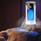  Ventilateur Climatiseur, Ventilateur Évaporatif USB De Bureau Rafraîchisseur D'Air, Ventilateur Personnel Évaporatif Silencieux USB Vitesses Réglables Pour Table Et Chevet