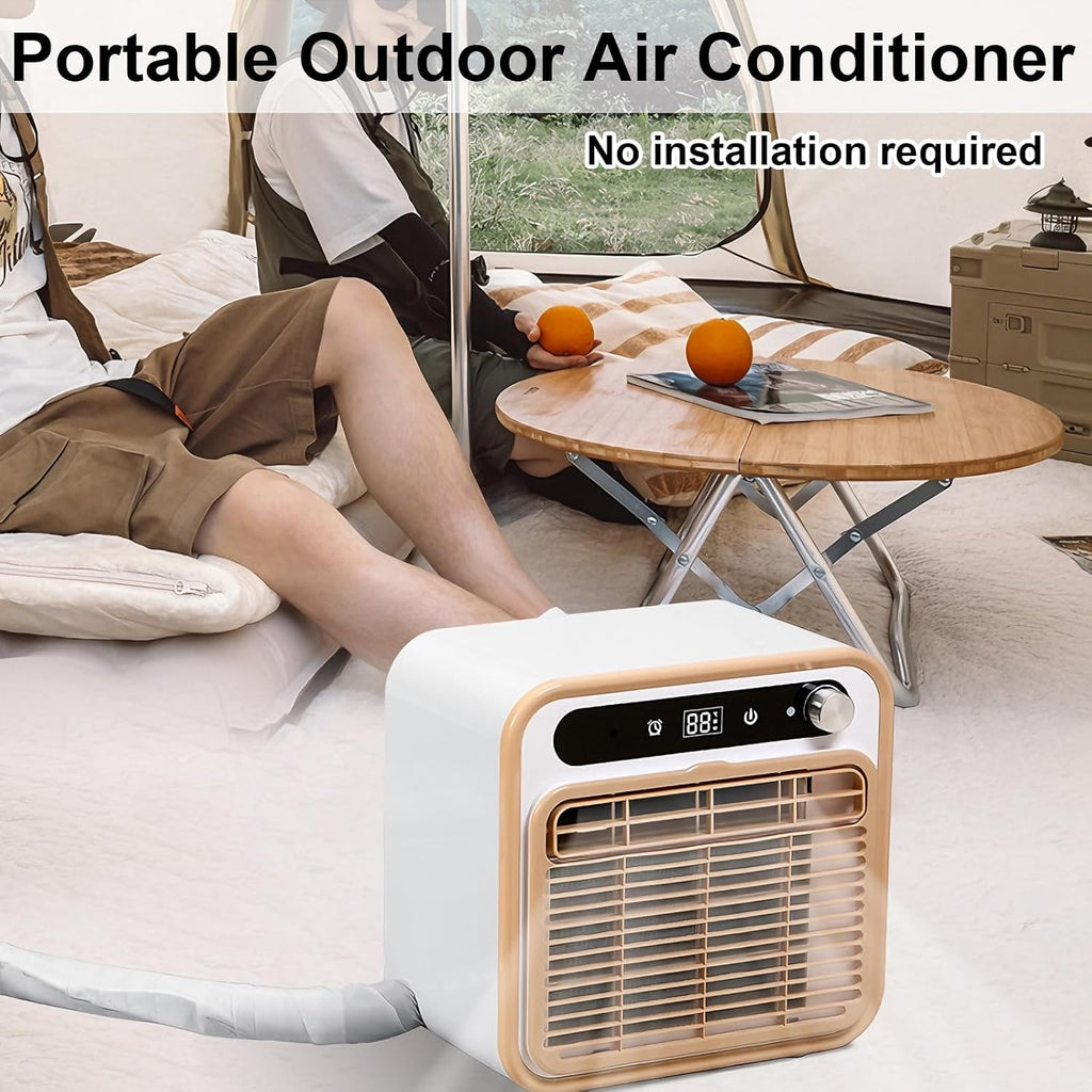  Climatiseur Portable Split, 1500W Unité Alternative Silencieuse Pour Tente RV, Télécommande WiFi, Minuterie 12H, Conception Légère Sans Tuyau, 40dB Refroidissement à Faible Bruit Avec Filtre Rafraîchi