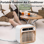  Climatiseur Portable Split, 1500W Unité Alternative Silencieuse Pour Tente RV, Télécommande WiFi, Minuterie 12H, Conception Légère Sans Tuyau, 40dB Refroidissement à Faible Bruit Avec Filtre Rafraîchi