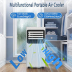 GENERIC Climatiseur Portable Refroidit Jusqu'à 30 M², Unité AC Intelligente Avec Télécommande, Refroidissement Silencieux Avec Modes De Veille Et Ventilateur Frais Et Sec, Kit De Fenêtre Minuterie 24 Heures