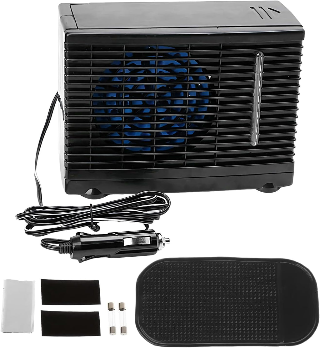  Climatiseur Ventilateur Portable Pour Voiture,Appareil Ventilation Climatisation Véhicule Transportable | Rafraîchisseur D'Air Évaporatif 12V Pour Camion Camping-Car Voyage Sous-Sol Chambre