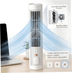  Climatiseur Personnel 2 En 1 à Chargement Sans Fil De 12 Pouces, Ventilateur Froid Portable Silencieux à 3 Vitesses Rechargeable Par USB, Mini Unité AC Pour Bureau, Maison, Dortoir, Blanc
