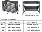 GENERIC Climatiseur Extérieur – Boîtier En Aluminium Avec Porte-fleurs Et Volets à Persiennes – Séparateur Extérieur Autonome Pour Unités De Climatisation Et Cachette à Ordures (noir)