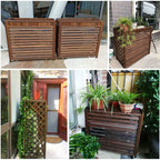 GENERIC Housse Et Support De Climatiseur D'extérieur En Bois Résistant Aux Intempéries – Protection élégante Et Unité AC, 100 X 43 X 94 Cm Et 110 X 50 X 85 Cm, Support De Fleurs Idéal Pour Toutes Les Saisons