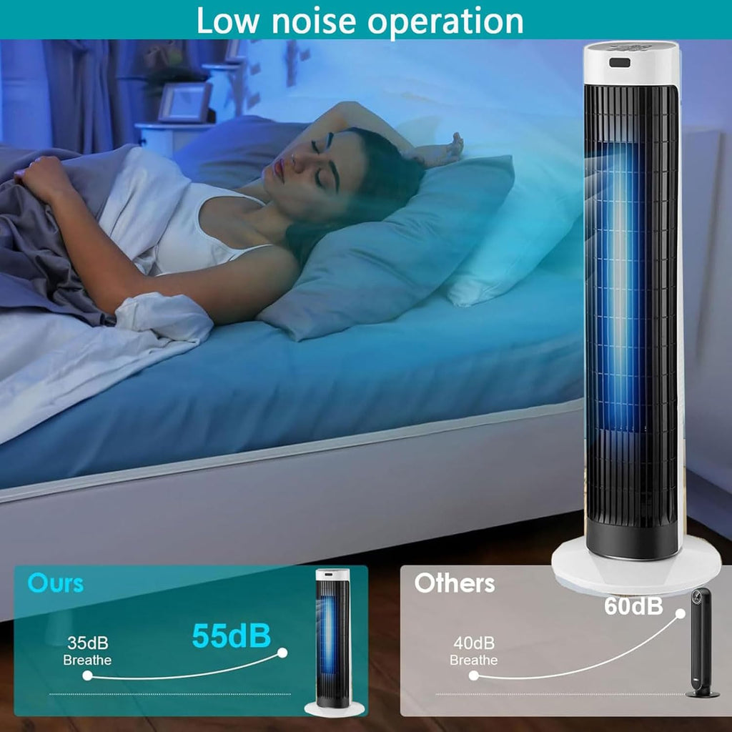 GENERIC Refroidisseur D'air Portable 3-en-1 Avec Télécommande, 3 Vitesses, Déshumidificateur Et Ventilateur, 7H Minuterie, Fonctionnement Silencieux Pour La Chambre à Coucher, Bureau, Maison, Solution De Refr