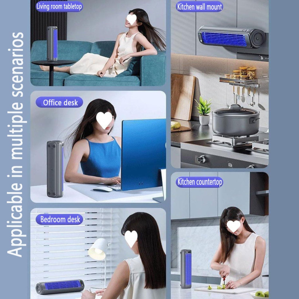  Ventilateur De Refroidisseur D'air De Bureau Portable, Mini-tour à 3 Vitesses Avec Charge USB Pour Le Camping De Voiture De Bureau, Appareil De Refroidissement Compact à économie D'énergie Sans Lame S