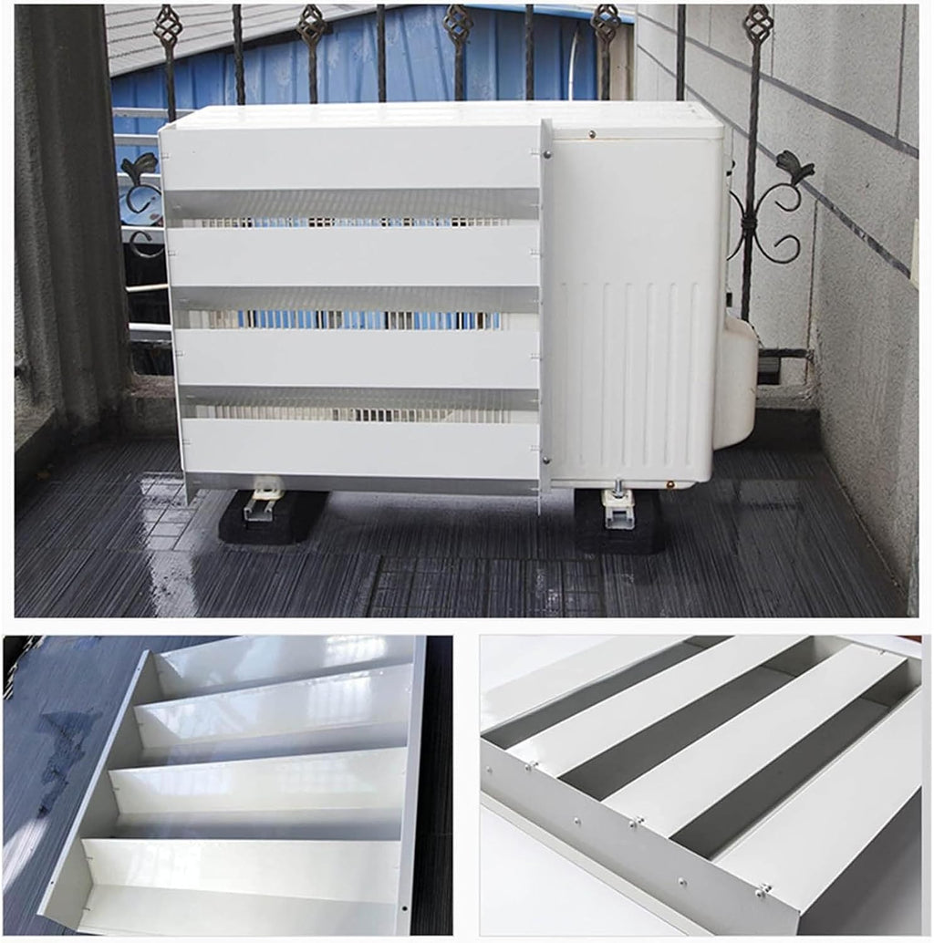 GENERIC Climatiseur Extérieur - 65 X 65 Cm - Pare-vent Pour Flux D'air Direct - Grille D'aération Réglable - Résistant Aux Intempéries - Pour Une Efficacité énergétique Et Un Confort Optimal