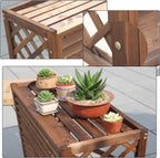  Housse De Climatiseur En Bois Pour Extérieur, Volets Décoratifs Et Grilles De Protection, Support De Climatisation Polyvalent Avec Support De Fleurs (taille : 105 X 47 X 140 Cm)