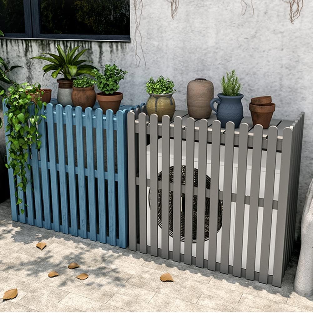 GENERIC Housse En Bois Pour Climatiseurs Extérieurs – Marron 85 X 35 X 84 Cm – Clôture Décorative Pour Dissimuler Les Climatiseurs Divisés Et Améliorer L'esthétique De La Terrasse.