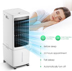 GENERIC Refroidisseur D'air Portable 12L, Refroidisseur évaporatif Avec Télécommande, Ventilateur De Tour Sans énergie D'économie D'énergie De 45W, Minuterie 7.5H, Oscillation Silencieuse, Unité De Climatisat
