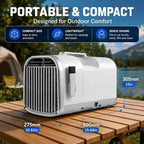  Climatiseur Mobile 5100 BTU 4-en-1 T1pro | Modes Froid, Sommeil, Déshumidification Et Ventilation, 3 Vitesses, Compresseur DC, 400W, Couvre 15㎡, Minuterie 12H, Tente