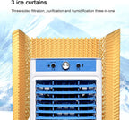  Climatiseur Mobile, Rafraichisseur D'air Silencieux, 30l Large Réservoir D'eau, 3 Vitesses De Vent, Oscillation à 120 °, Commande Par Bouton, Climatiseur Portable Pour Usage Extérieur Et Intérieur