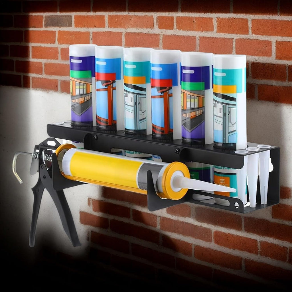  Organisateur De Mastic | Support Mural Robuste Pour Tubes De Calfeutrant - Rangement Pour Outils De Professionnels En Rénovation Et Maintenance