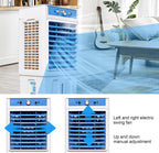  Climatiseur Mobile, Rafraichisseur D'air Silencieux, 30l Large Réservoir D'eau, 3 Vitesses De Vent, Oscillation à 120 °, Commande Par Bouton, Climatiseur Portable Pour Usage Extérieur Et Intérieur