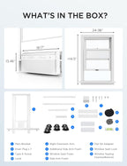  Midea 8000 BTU Onduleur Intelligent Pour Fenêtre, Climatiseur - Refroidit 350 Pieds Carrés, Ultra Silencieux Avec Fenêtre Ouverte, Compatible Avec Alexa/Google