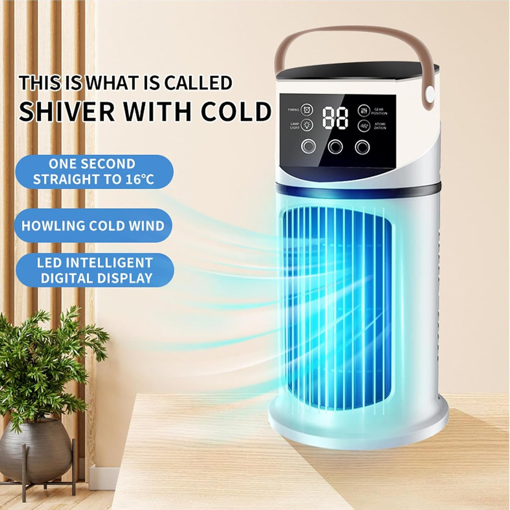  Climatiseur Mobile 9000 BTU Climatiseur Portable, USB 4 En 1 Climatiseur Mobile Avec Déshumidificateur,Rafraîchisseur D'Air Ventilateur Et Mode Nuit - Silencieux Pour Maison/Bureau