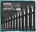  Total Tools - Sac Avec 12 Clés Fixes Décalées | Clés Doubles | Mesures De 6 à 32 Mm | Pour Serrer Ou Desserrer Les écrous Et Les Vis à Tête Hexagonale | Fabriqué En Chrome Vanadium