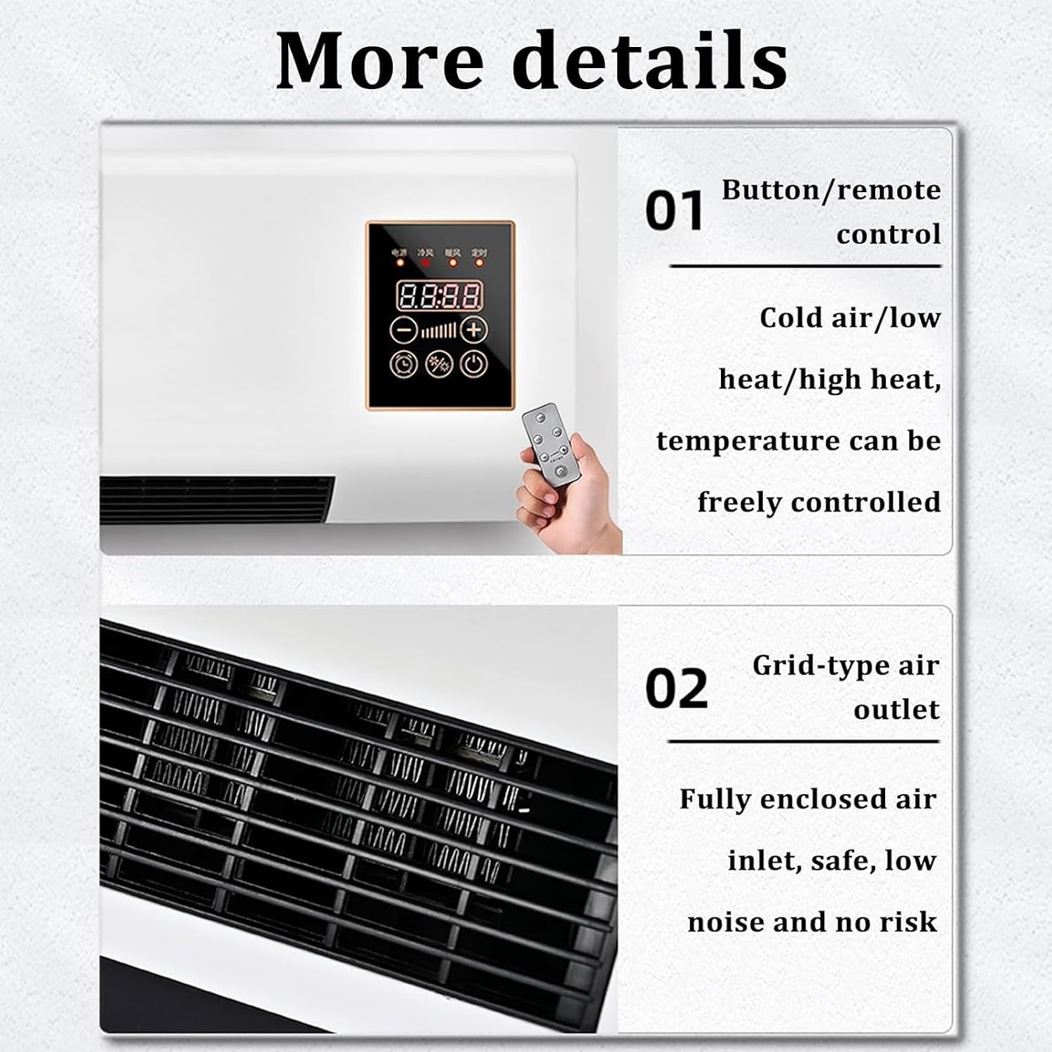GENERIC Refroidisseur Portable De Mini Ventilateur De Bureau Pour Le Bureau à Domicile, Contrôle De Climat Ultra Silencieux Avec Télécommande Et Minuterie, Aucune Installation Requise De Climatisation Personn