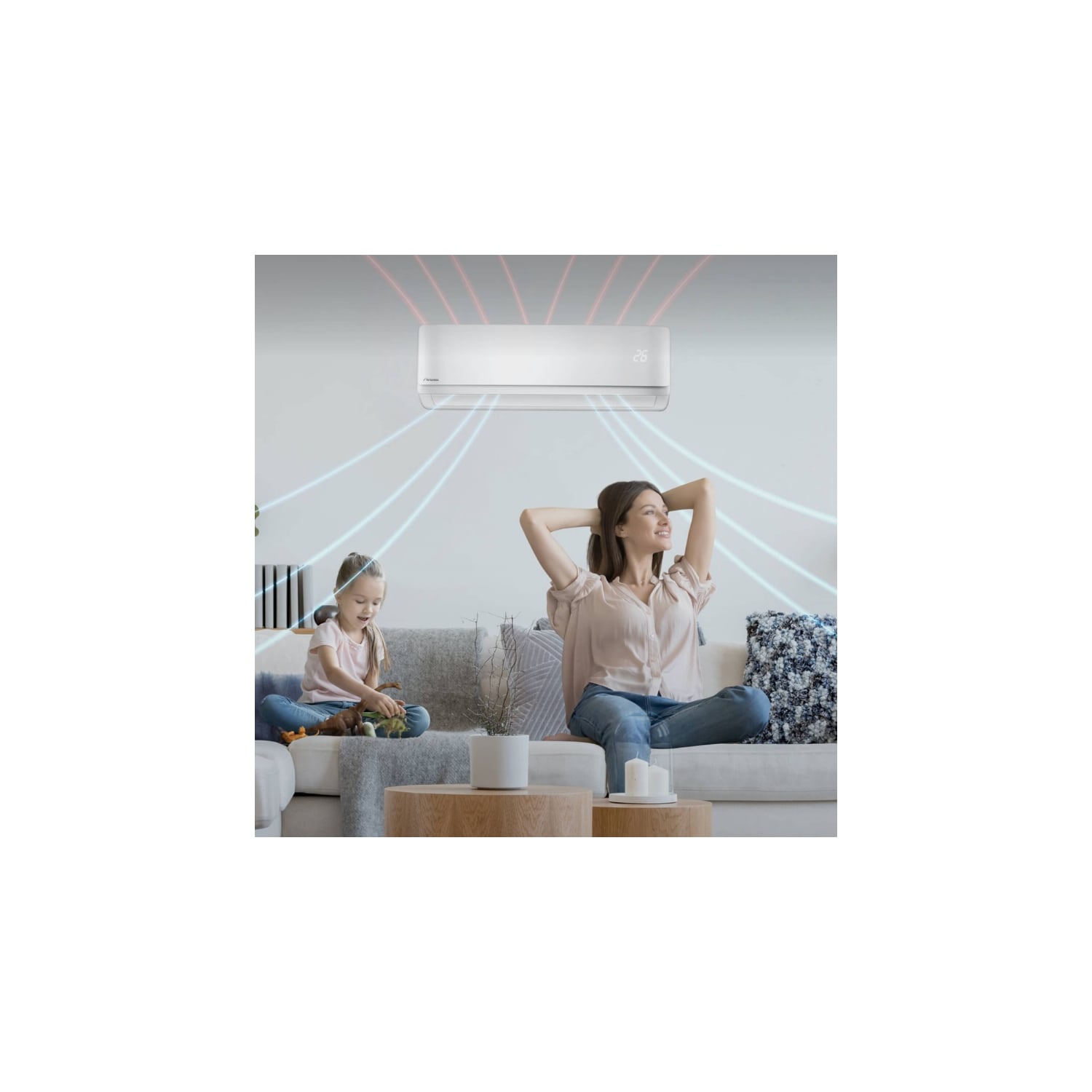  Climatiseur Mural Réversible Hdmb Harmonia Gris 7 Kw Wifi Intégré - Airwell - 7sp024041