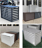 GENERIC Housse De Protection En Aluminium Pour Climatiseur Extérieur 1,5P-5P Et Unités CA - Résistante Aux Intempéries - Protection Contre Les Feuilles Tombées - Gris - 100 X 50 X 70 Cm