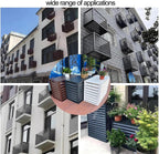  Housse D'extérieur Pour Unité De Climatisation 110 X 80 X 60 Cm - Protection Résistante Aux Intempéries - Grille Inclinée à 45° Pour Une Circulation D'air Optimale - Housses Pour Climatiseurs