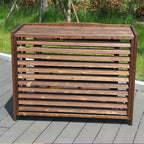 GENERIC Housse En Bois Pour Climatiseur Extérieur Et Support De Fleurs En Bois Massif Pour Unités De Climatisation, écran De Climatisation élégant Et Bouclier De Radiateur Solution De Décoration Et De