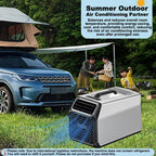  Climatisation à Courant Continu Portable 5000 BTU Avec Compresseur Pour Tente Camion De Camping-car, Auto-évaporation Au Calme Fonctionnement Timer Sleep Mode Dispositif De Refroidissement Pour Petits