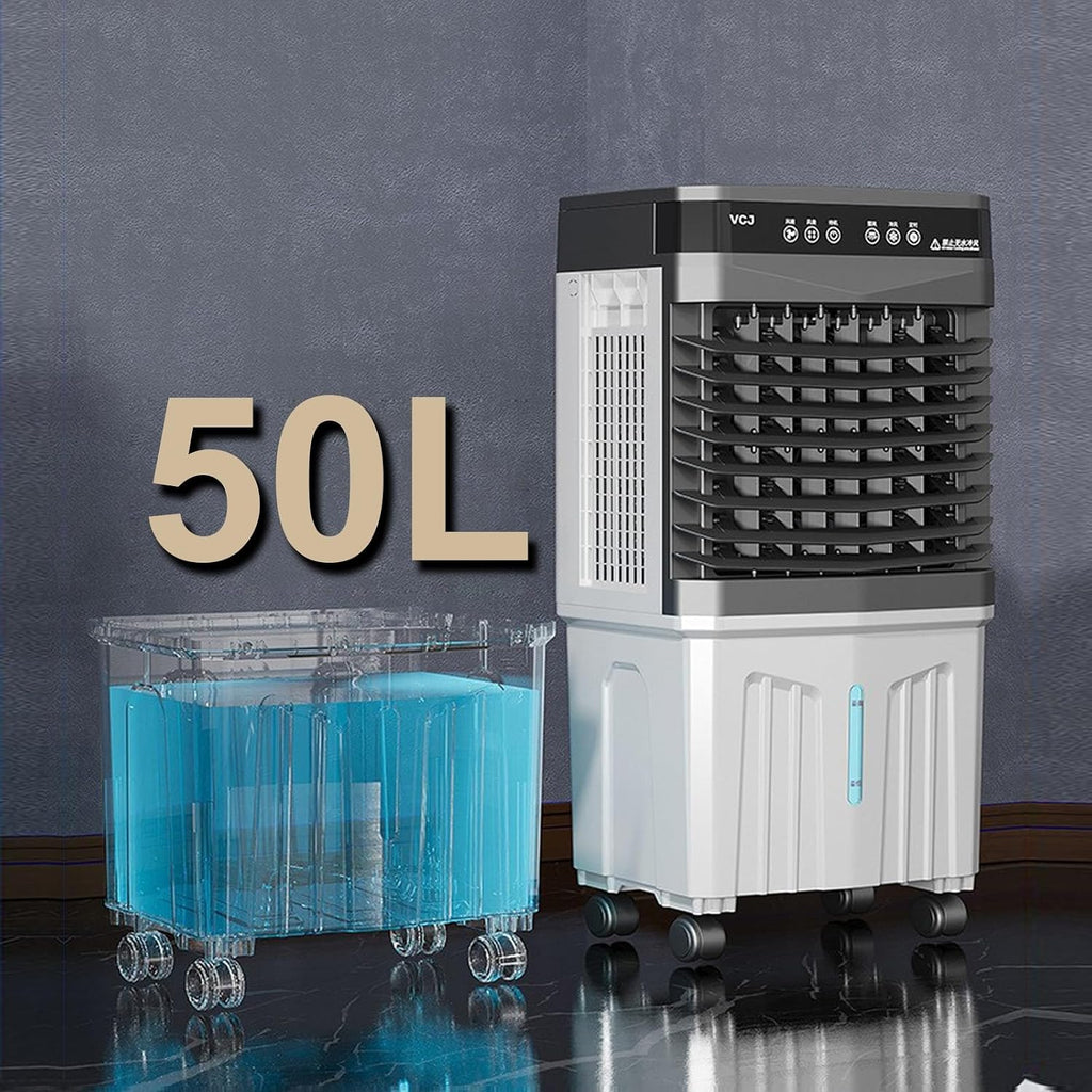  Climatiseur Mobile Silencieux 13.2L, 3 En 1 Refroidisseur D'air Portable Avec Humidificateur, Ventilateur, Sans évacuation, 3 Vitesses, 12H Minuteries, 120°Oscillation For Chambre, Cuisine