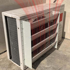 GENERIC Climatiseur Extérieur - 65 X 65 Cm - Pare-vent Pour Flux D'air Direct - Grille D'aération Réglable - Résistant Aux Intempéries - Pour Une Efficacité énergétique Et Un Confort Optimal
