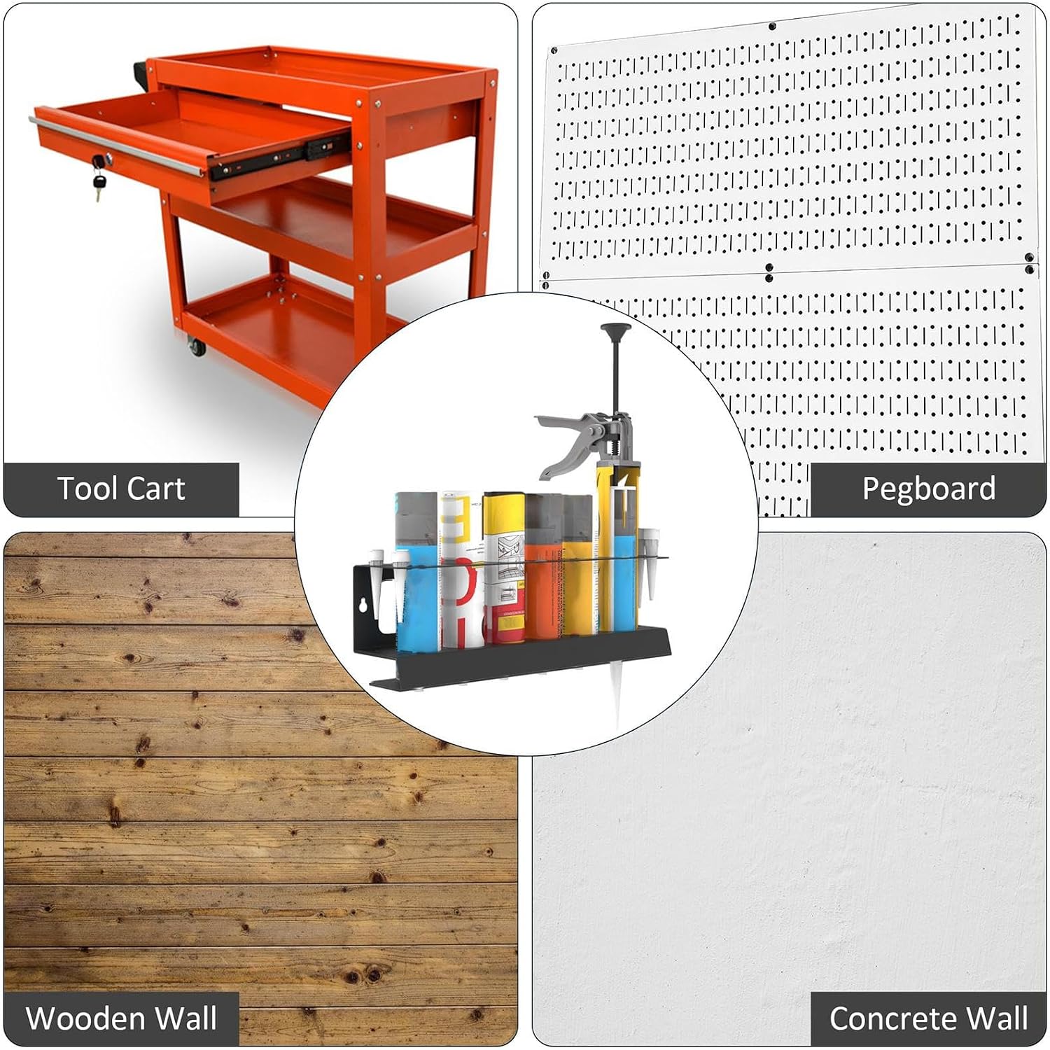  Support Pour Tube De Mastic - Porte Tubes Joint | Support Mural Pour Cartouches Et Aérosols Garage Atelier
