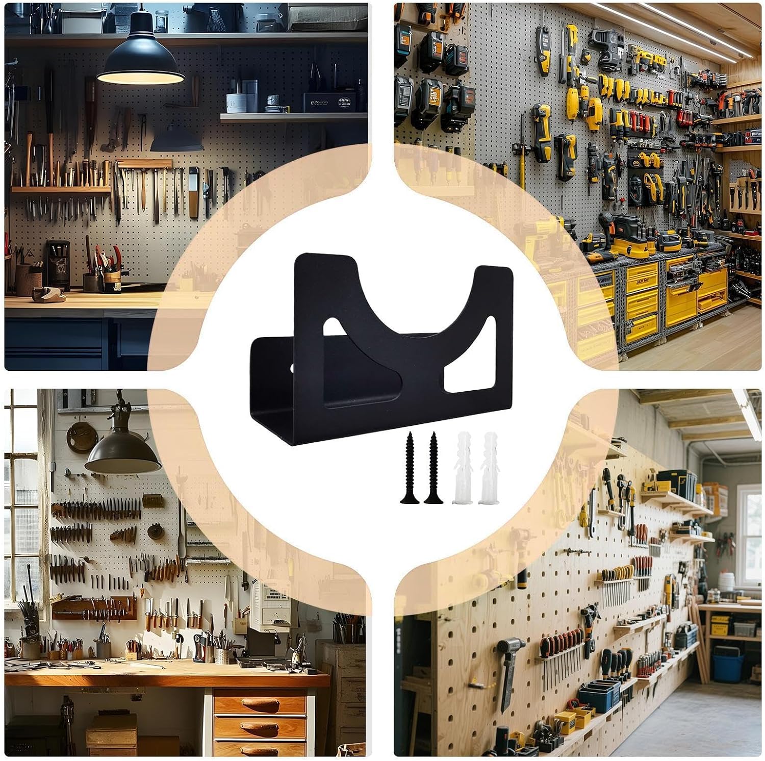  Angle Grinder Holder, Wall Mount Bracket, Tight Fit Storage Rack, Multi Functional Organizer, Heavy-Duty Compact Metal, Ideal For Electric Tools, Wrench, Drills, And Polishing Machine Storage